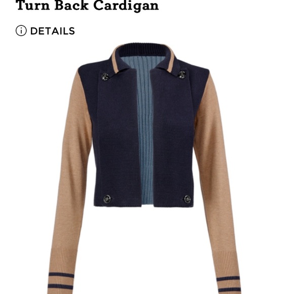 CAbi Turnback cardigan sweater. Size SMALL. - Picture 1 of 8